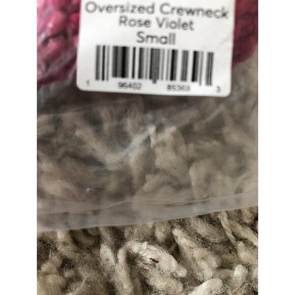 Marine Layer Sweater Oversized Crewneck Knit Merino Wool Blend Rose Violet NWT S - Picture 6 of 9